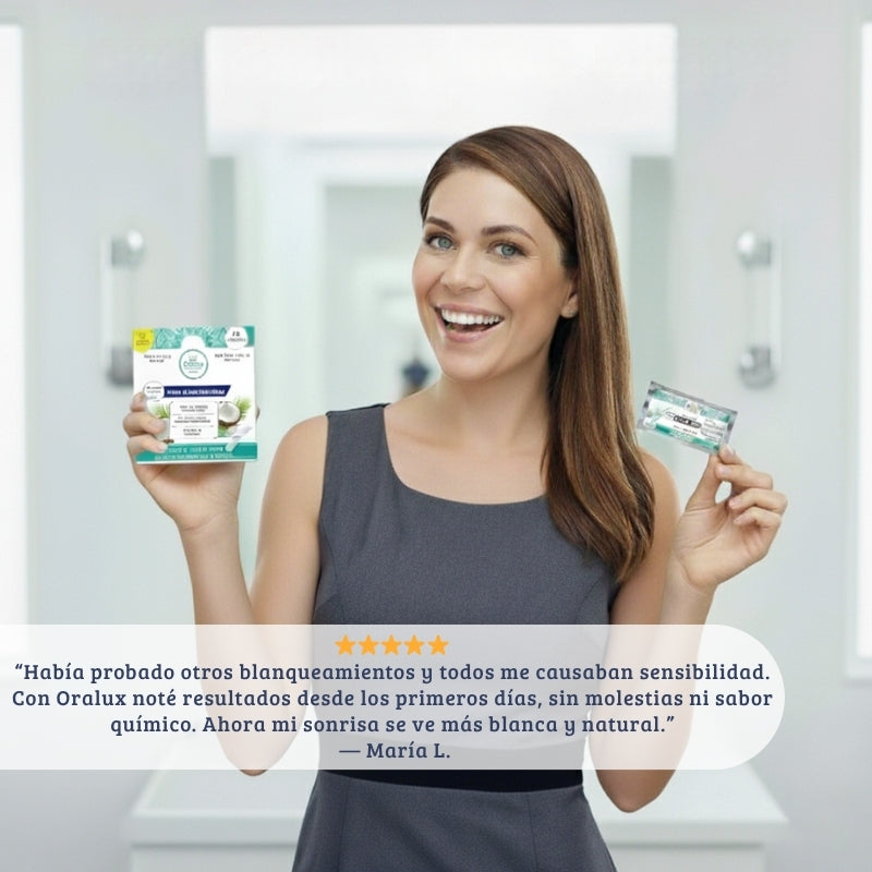 Tiras Blanqueadoras Oralux con Aceite de Coco