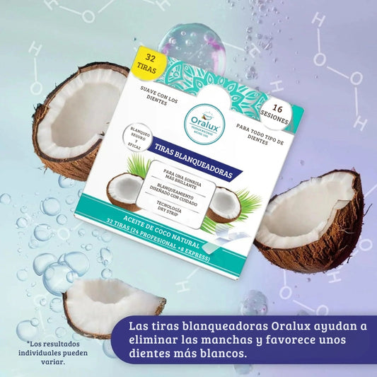 Tiras Blanqueadoras Oralux con Aceite de Coco